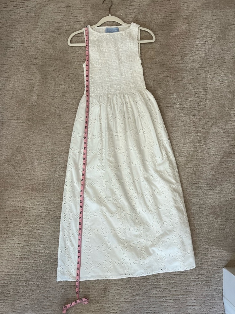 Hill House white Eyelet smocked Nap Dress - Picture 8 of 13